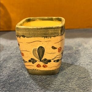 Handcrafted Ceramic Candle for with Floral Design